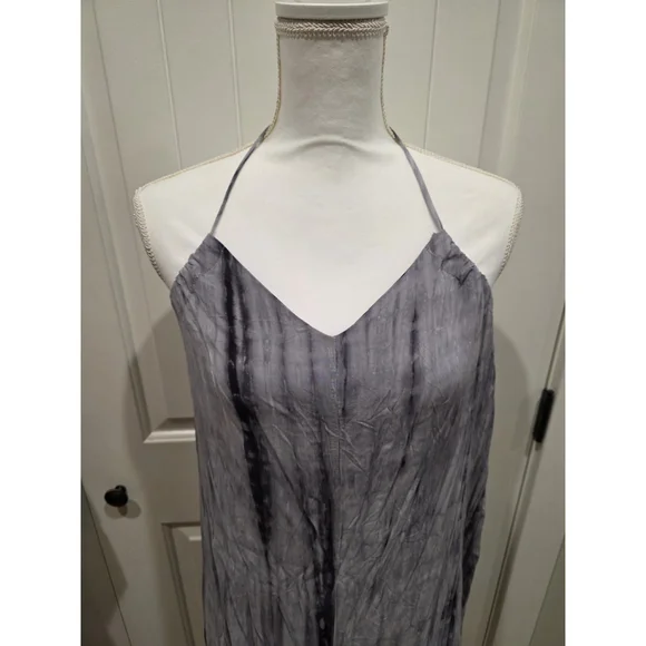 POL Halter Neck Adjustable Tie Dye Midi Dress Size Small NWOT Flowy Keyhole Back - Picture 4 of 12